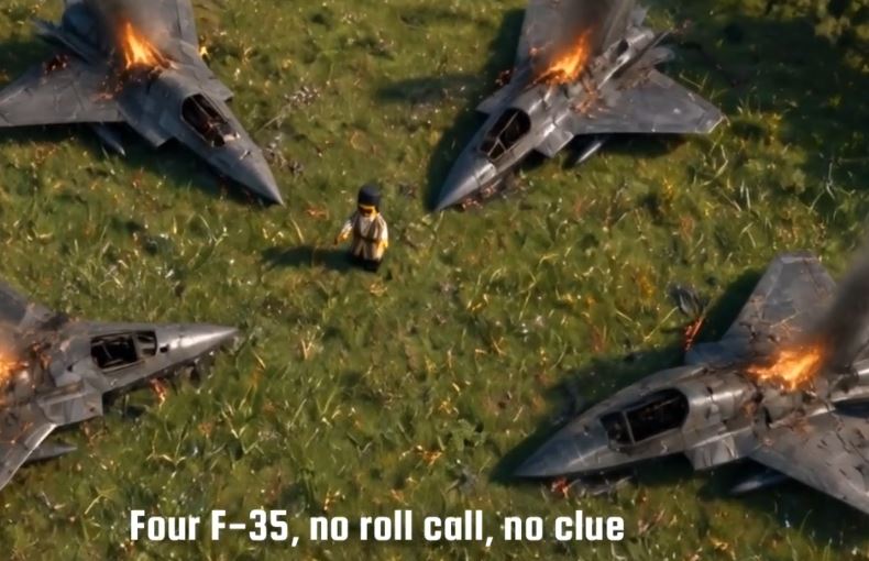 Animasi Iran Ejek Kerugian F-35 AS yang Hancur Diserang Iran, Perang Bakar Uang